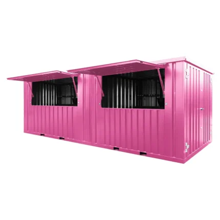 Recipiente de bar desmontável tamanho XL, 6x2 metros, rosa RAL 3015